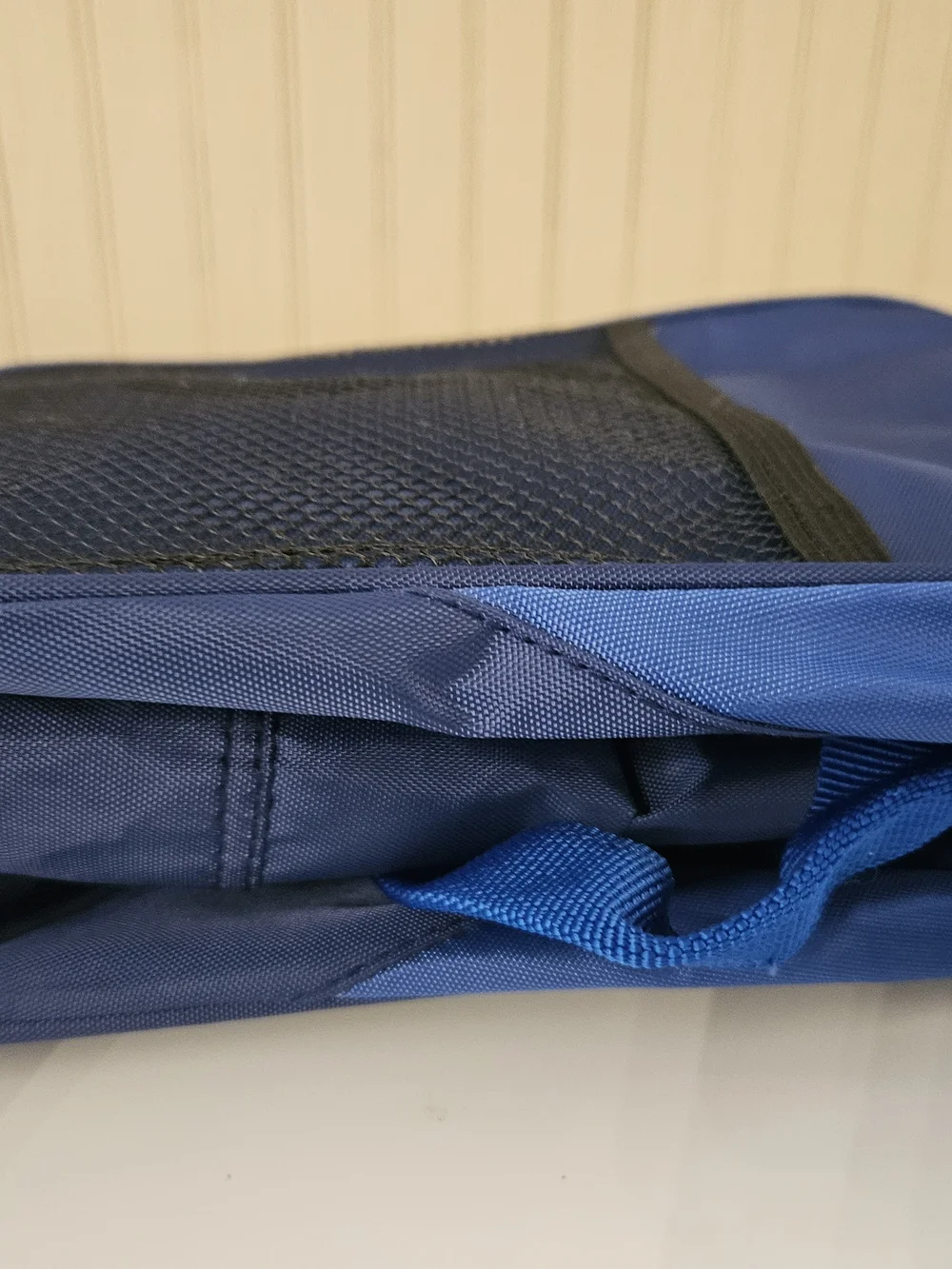 Protege 18 Inch Blue and White Sports Duffel Bag with Adjustable Strap